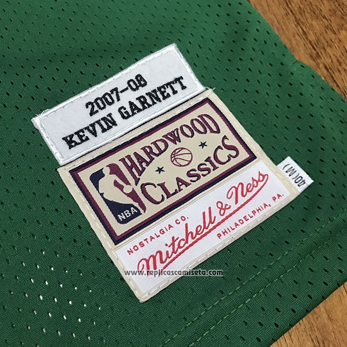 Camiseta Boston Celtics Kevin Garnett #5 Hardwood Classics Throwback Verde
